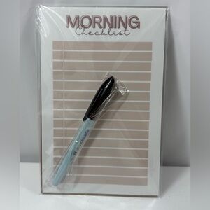 New-Custom Made Reusable Morning/Evening Organizer Checklist w/Wet Erase Marker